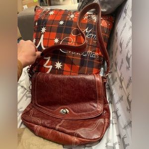 SOPRANO Red Leather purse